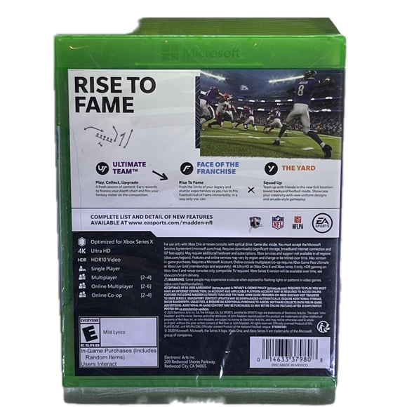 Madden NFL 21 Xbox One Xbox Series X Video Game Dual Entitlement New Sealed - Picture 2 of 3